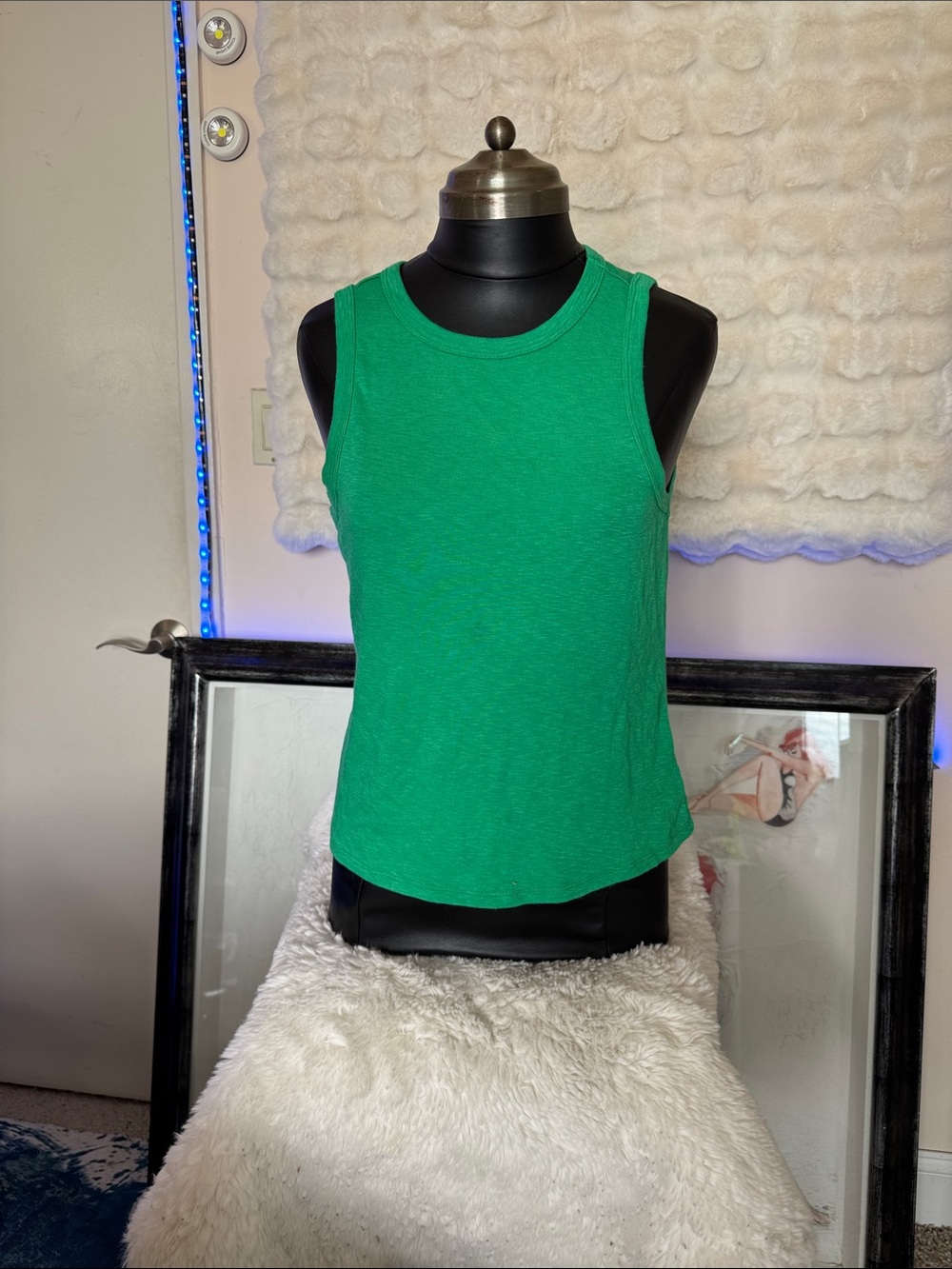 Essentials Bright Green Crewneck Tank Top
